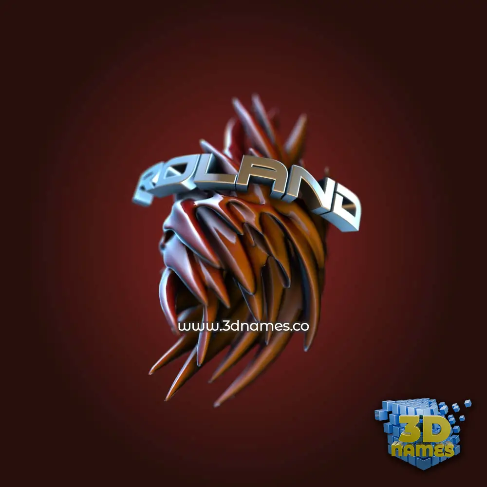 roland in Red Twisted style - 3D name wallpaper roland in Red Twisted style - 3D name wallpaper