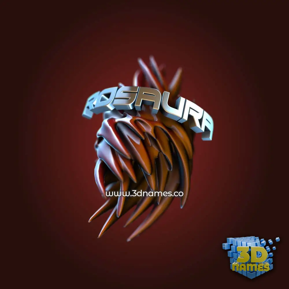 rosaura in Red Twisted style - 3D name wallpaper