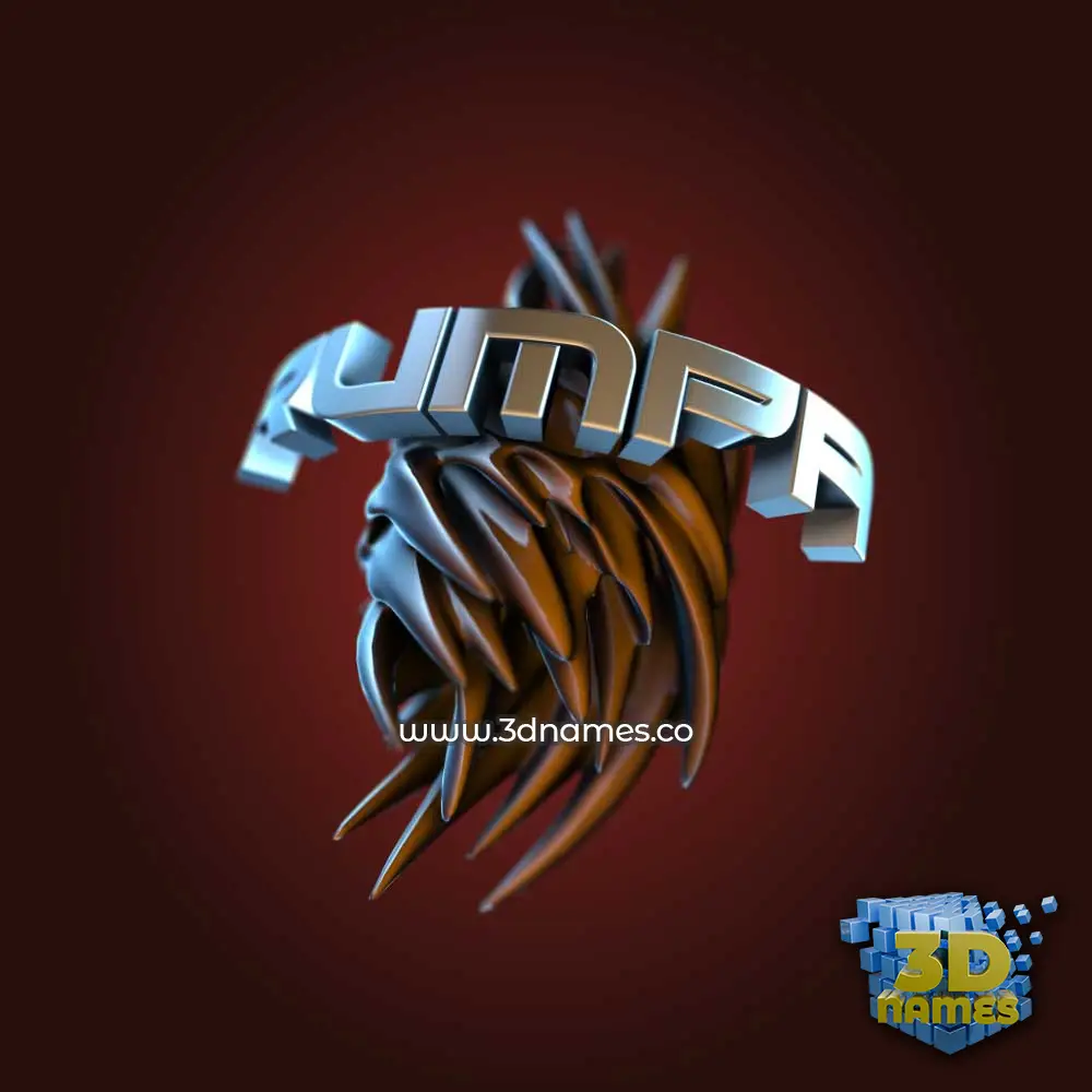 rumpa in Red Twisted style - 3D name wallpaper