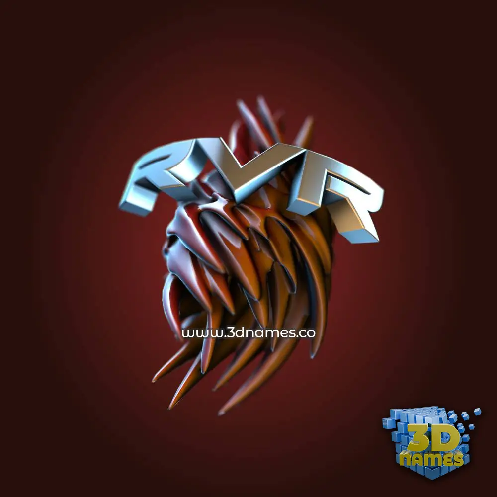 rvr in Red Twisted style - 3D name wallpaper rvr in Red Twisted style - 3D name wallpaper