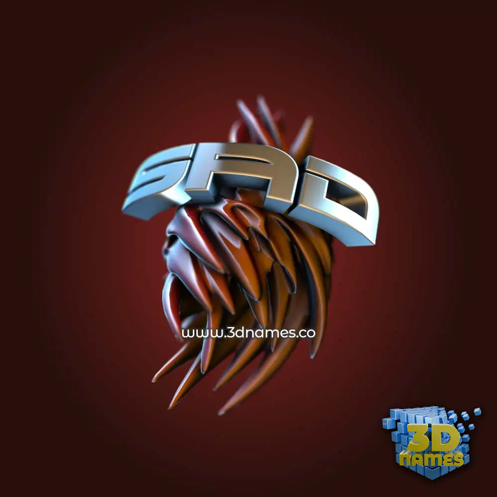 sad in Red Twisted style - 3D name wallpaper