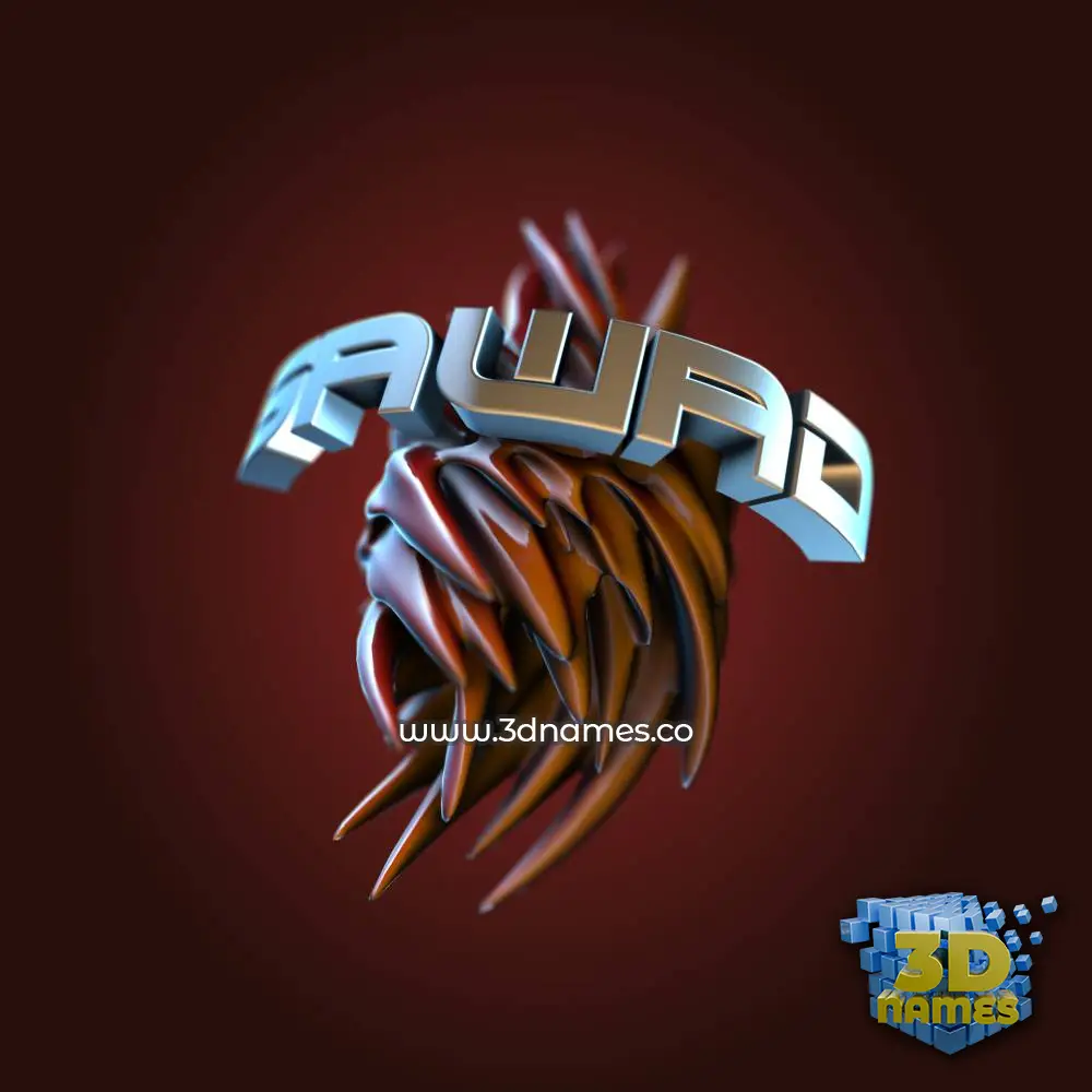 sawad in Red Twisted style - 3D name wallpaper
