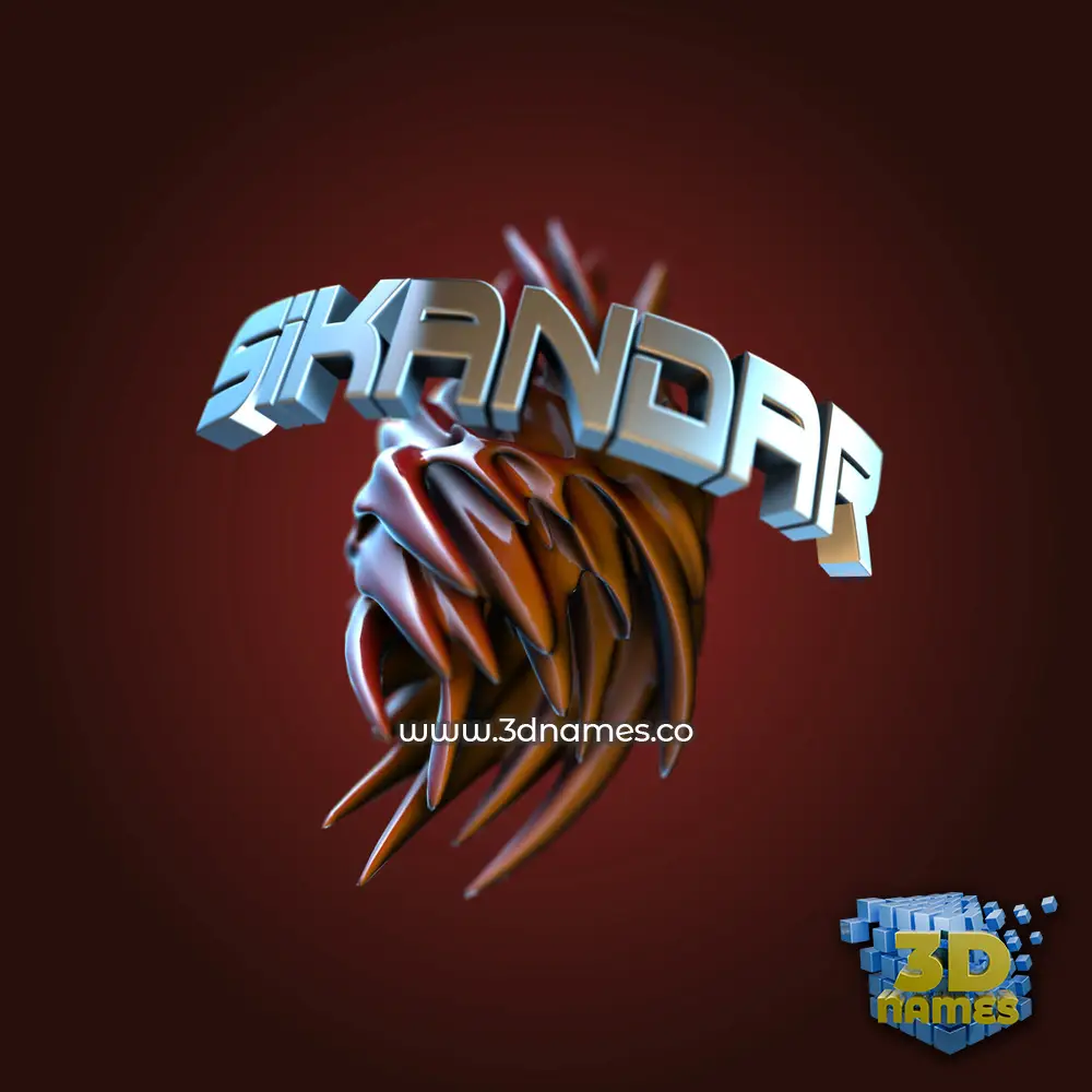 sikandar in Red Twisted style - 3D name wallpaper sikandar in Red Twisted style - 3D name wallpaper