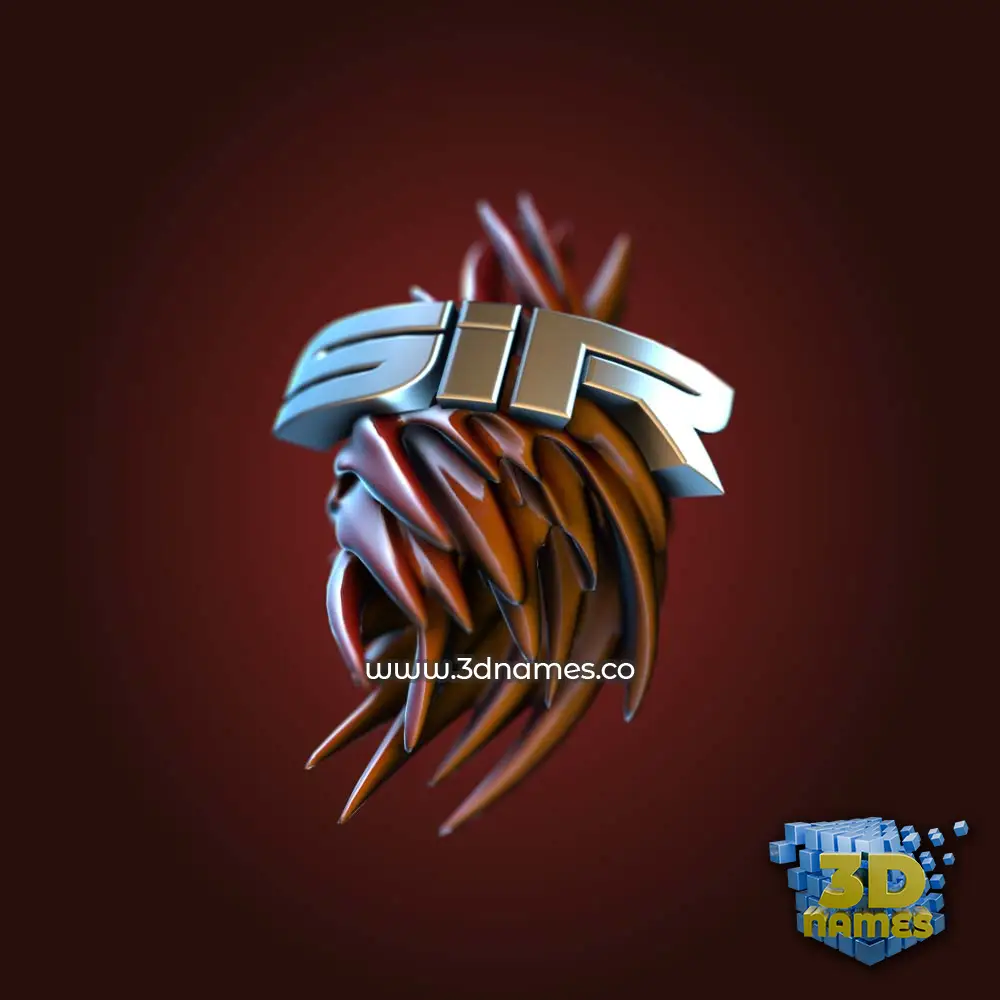 sir in Red Twisted style - 3D name wallpaper