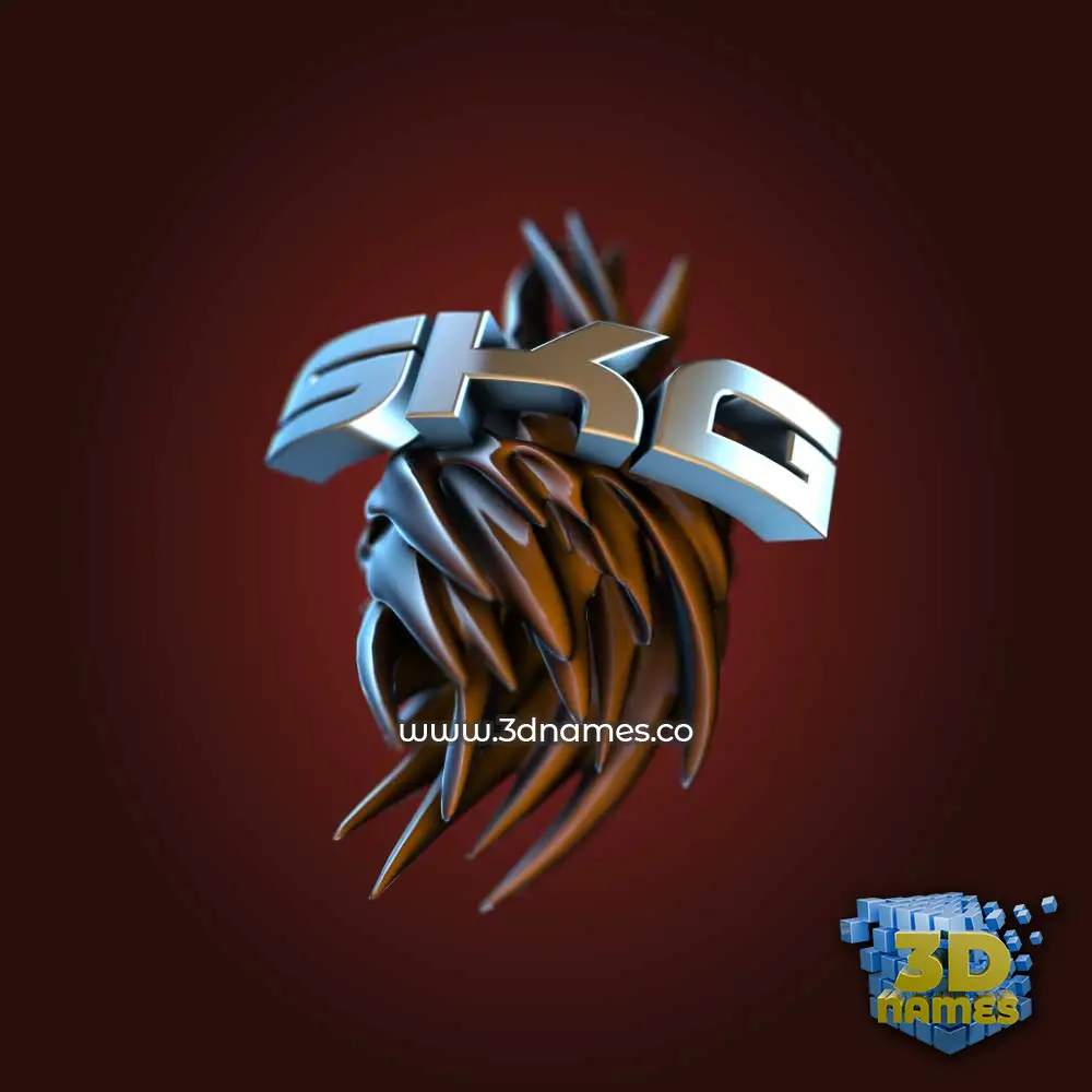 skg in Red Twisted style - 3D name wallpaper