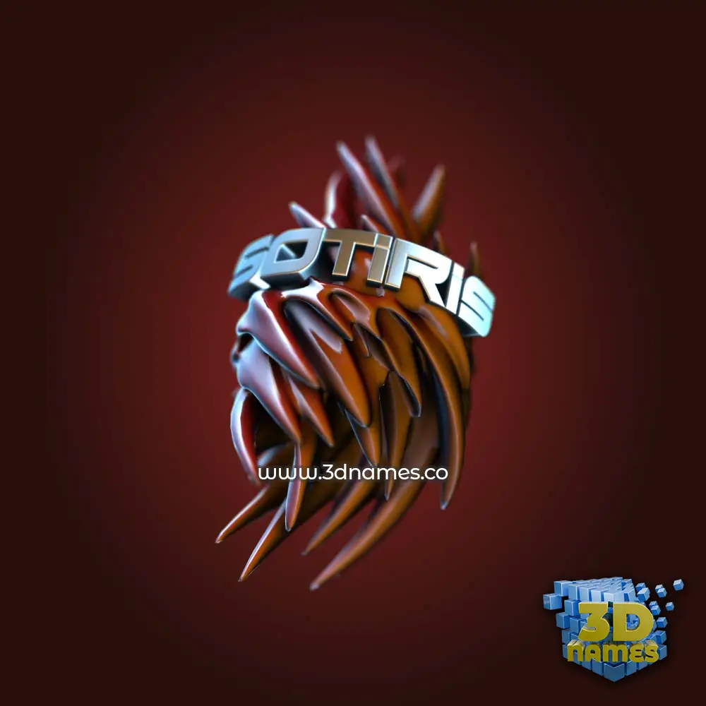 sotiris in Red Twisted style - 3D name wallpaper