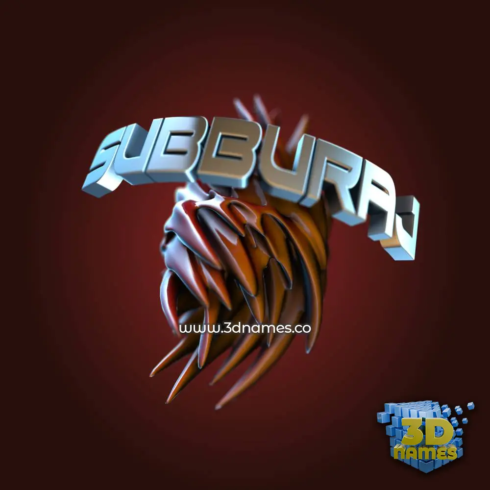 subburaj in Red Twisted style - 3D name wallpaper subburaj in Red Twisted style - 3D name wallpaper