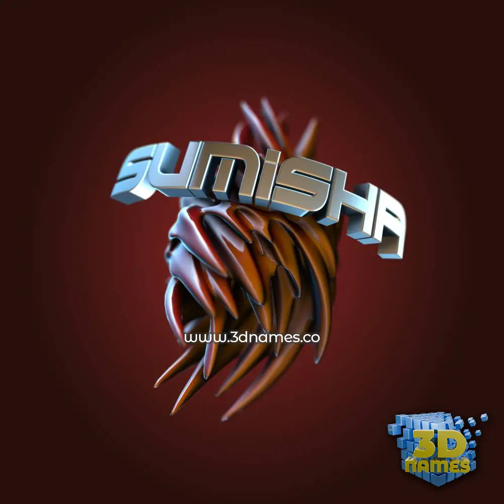 sumisha in Red Twisted style - 3D name wallpaper sumisha in Red Twisted style - 3D name wallpaper