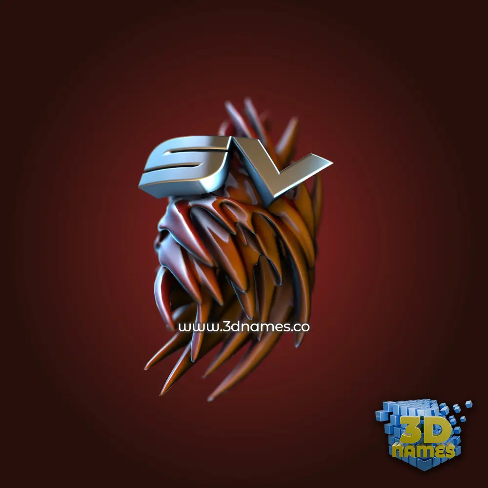 sv in Red Twisted style - 3D name wallpaper sv in Red Twisted style - 3D name wallpaper