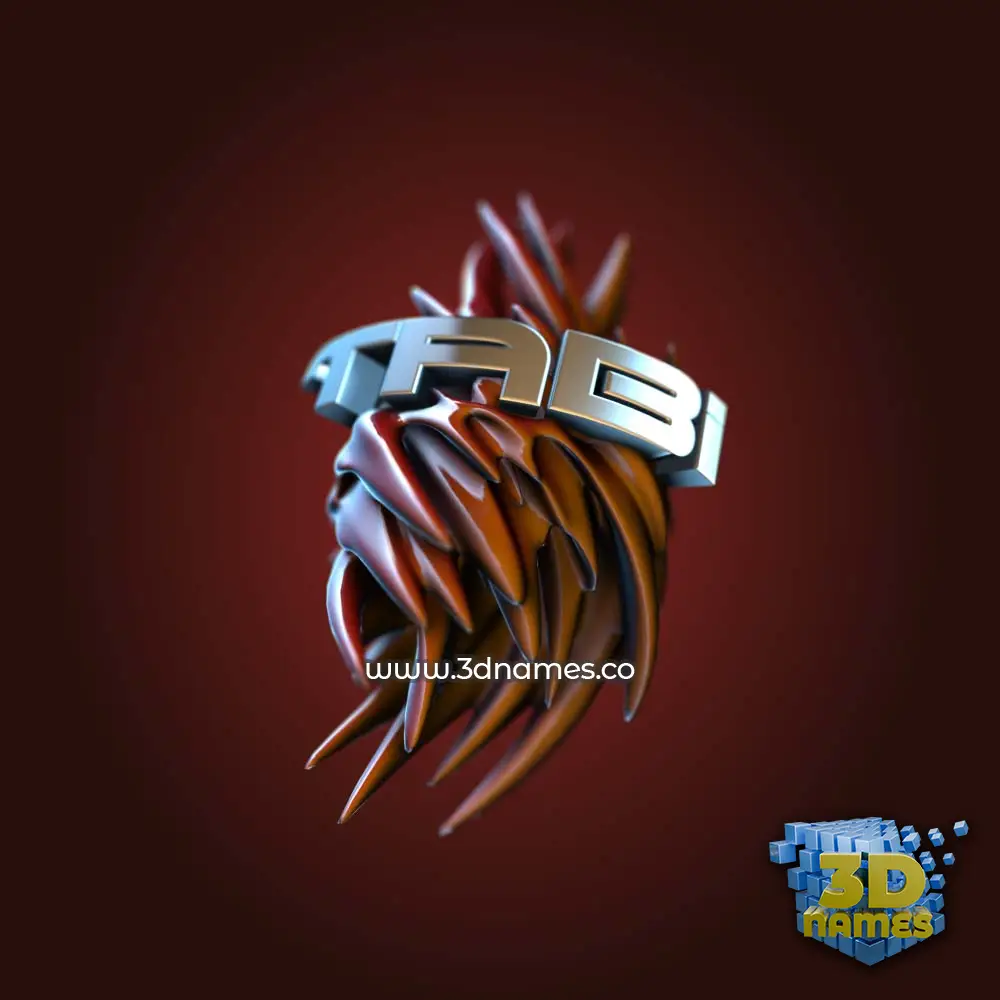 tabi in Red Twisted style - 3D name wallpaper