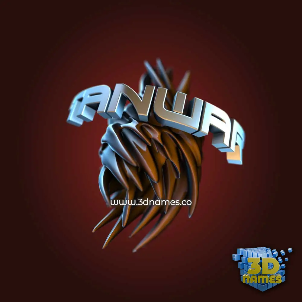 tanwar in Red Twisted style - 3D name wallpaper