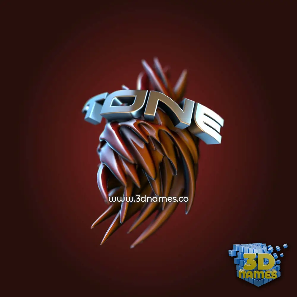 tone in Red Twisted style - 3D name wallpaper