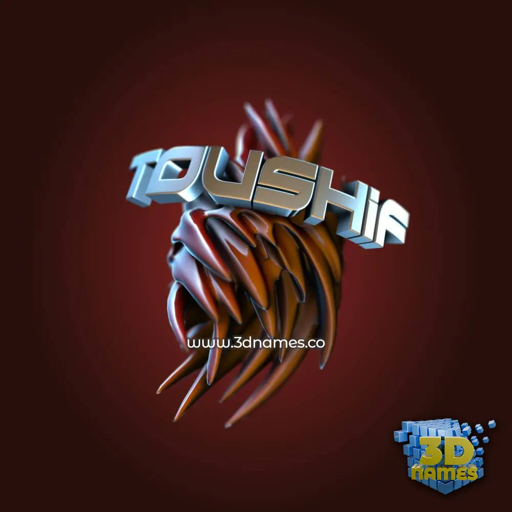 toushif in Red Twisted style - 3D name wallpaper toushif in Red Twisted style - 3D name wallpaper