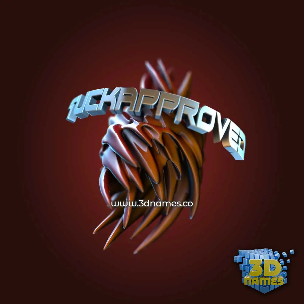 tuckapproved in Red Twisted style - 3D name wallpaper tuckapproved in Red Twisted style - 3D name wallpaper