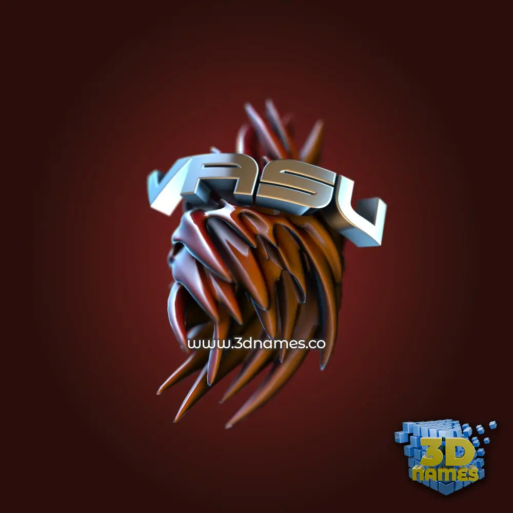 vasu in Red Twisted style - 3D name wallpaper