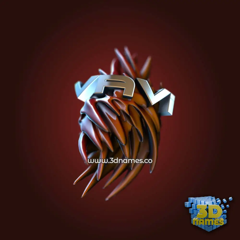 vavi in Red Twisted style - 3D name wallpaper