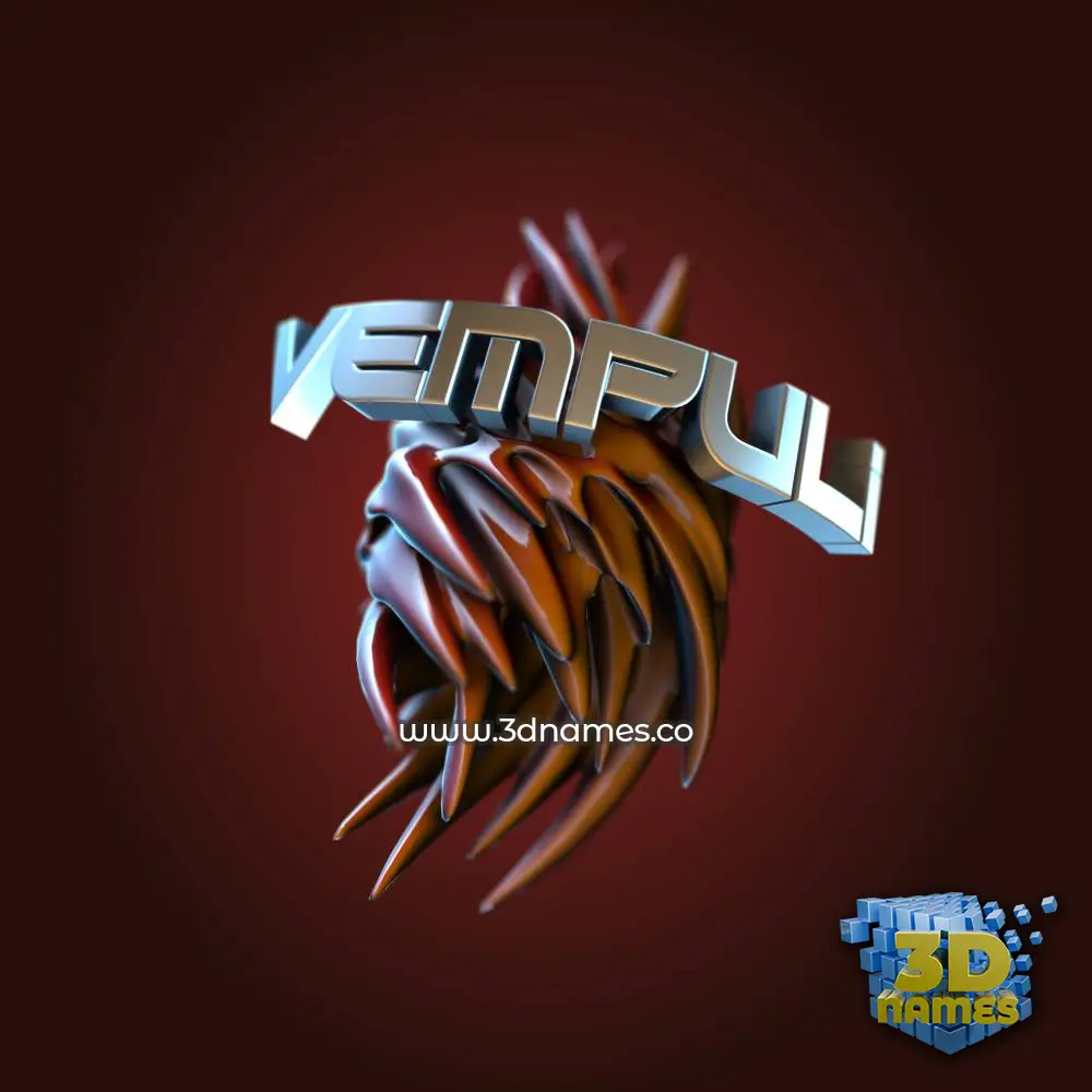 vempuli in Red Twisted style - 3D name wallpaper vempuli in Red Twisted style - 3D name wallpaper