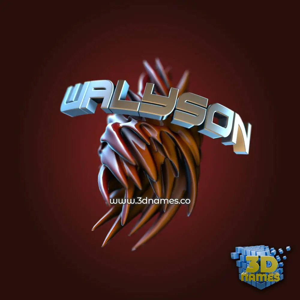 walyson in Red Twisted style - 3D name wallpaper walyson in Red Twisted style - 3D name wallpaper