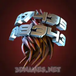 07435 918343 in Red Twisted style - 3D name wallpaper