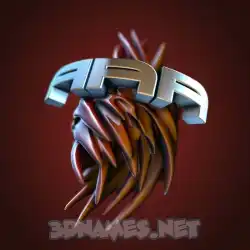aaa in Red Twisted style - 3D name wallpaper