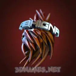 abhigna in Red Twisted style - 3D name wallpaper