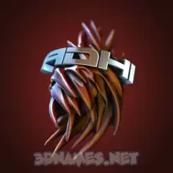 adhi in Red Twisted style - 3D name wallpaper