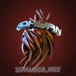 adhyan in Red Twisted style - 3D name wallpaper