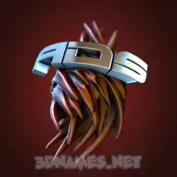 ads in Red Twisted style - 3D name wallpaper