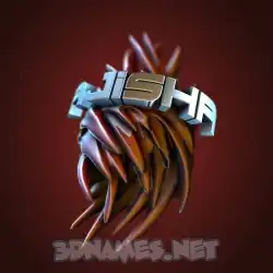ajisha in Red Twisted style - 3D name wallpaper