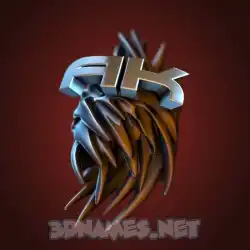 ak in Red Twisted style - 3D name wallpaper
