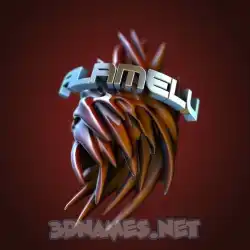 alamelu in Red Twisted style - 3D name wallpaper