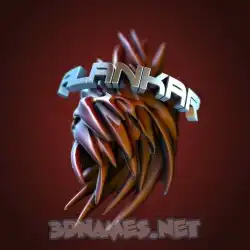 alankar in Red Twisted style - 3D name wallpaper