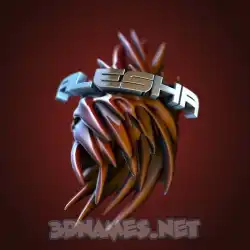 alesha in Red Twisted style - 3D name wallpaper