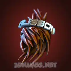 alisson in Red Twisted style - 3D name wallpaper
