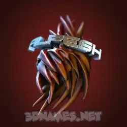 alpesh in Red Twisted style - 3D name wallpaper