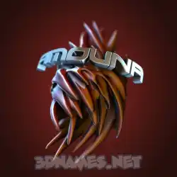 amouna in Red Twisted style - 3D name wallpaper