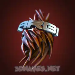 arbi in Red Twisted style - 3D name wallpaper
