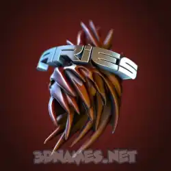 aries in Red Twisted style - 3D name wallpaper