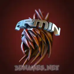 armin in Red Twisted style - 3D name wallpaper