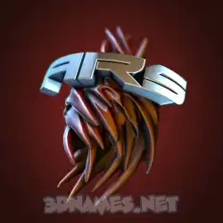 ars in Red Twisted style - 3D name wallpaper