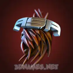 asa in Red Twisted style - 3D name wallpaper