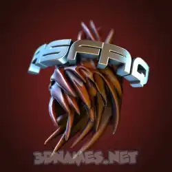 asfaq in Red Twisted style - 3D name wallpaper