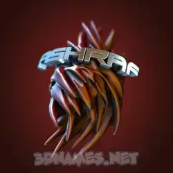 ashraf in Red Twisted style - 3D name wallpaper