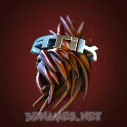 atik in Red Twisted style - 3D name wallpaper