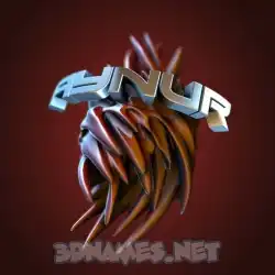 aynur in Red Twisted style - 3D name wallpaper