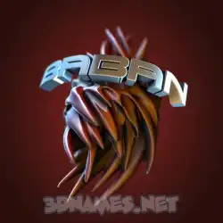 baban in Red Twisted style - 3D name wallpaper