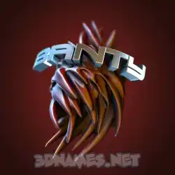 banty in Red Twisted style - 3D name wallpaper