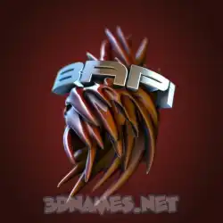 bapi in Red Twisted style - 3D name wallpaper