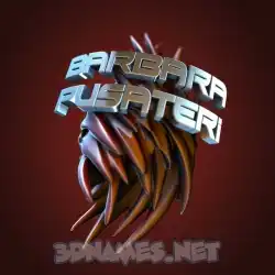 barbara pusateri in Red Twisted style - 3D name wallpaper