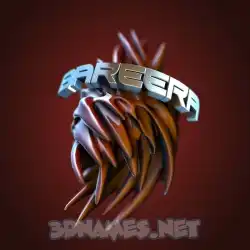 bareera in Red Twisted style - 3D name wallpaper